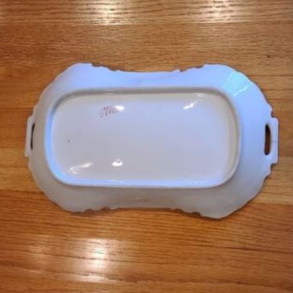 CLEARANCE Vintage Pink Lustre Violets Dresser Vanity Tray (?) - Picture 4 of 7